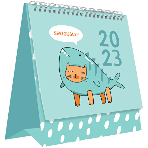 Календарь-домик настольный  MESHU, 2023г, 100х130мм, на 1 гребне, Like a fish