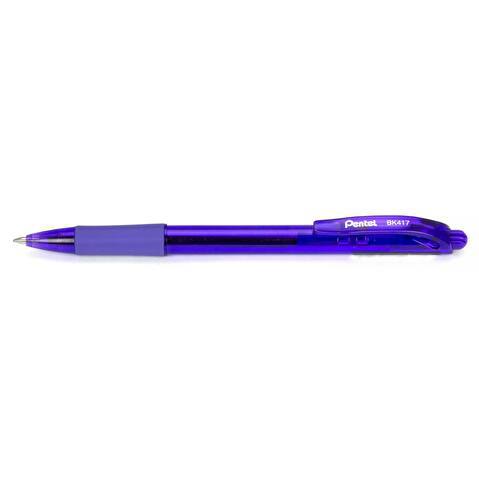 Ручка шариковая автоматическая PENTEL BK417-V, резиновый упор, 0.27/0.7мм, корпус матовый, фиолетовая