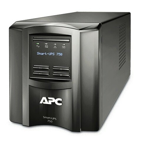 Источник бесперебойного питания APC Smart-UPS 750VA/500W, Line-Interactive, LCD, Out: 220-240V 6xC13, SmartSlot, USB, HS User Replaceable Bat, Black, 3(2) y.war., Replace SUA750I, (SMT750I)