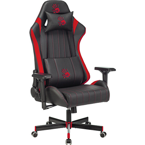Кресло игровое A4Tech Bloody GC-990, крестовина металл, эко.кожа черная/красная, до 180кг