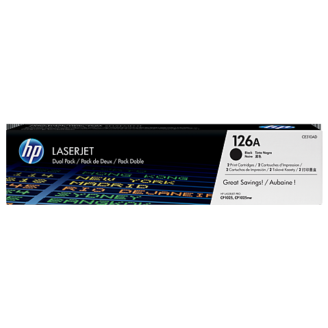 Картридж HP-CE310AD для LJ CP1025, 2х1200стр, Black, 2шт/уп