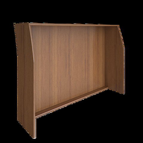 Стойка ресепшен прямая RIVA 1640х510х1150мм, Орех Гварнери