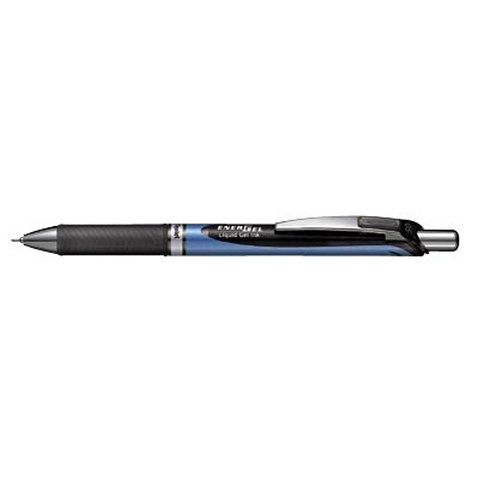 Ручка гелевая автоматическая PENTEL BLN75-A Energel, резиновый упор, 0.5мм, черная