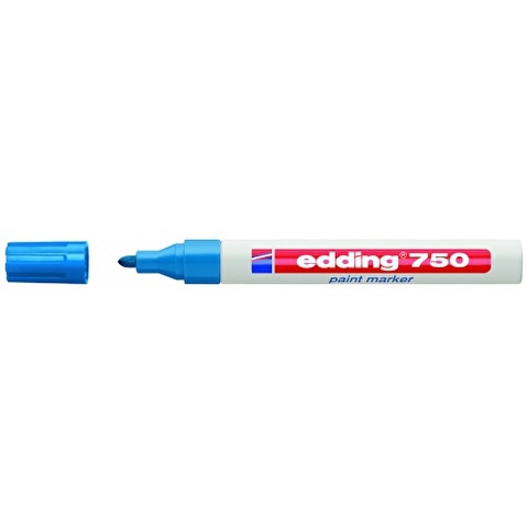 Маркер декоративный лаковый EDDING 750, круглый наконечник, 2-4 мм, голубой