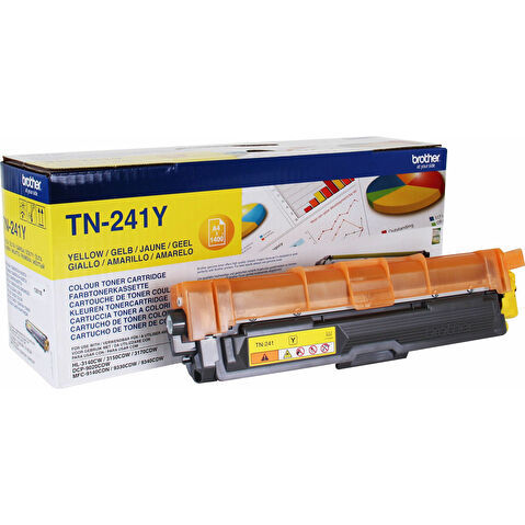 Тонер-картридж BROTHER TN-241Y для HL-3140/DCP-9010/DCP-9020CDW/MFC-9330, 1400стр, Yellow