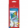 Набор цветных карандашей Faber-Castell, 12цв, корпус трехгранный, в картонной коробке