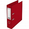 Папка-регистратор Lamark ПВХ двусторонний,  А4,  75мм, с металлическим уголком, красный/красный