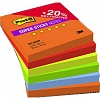 Самоклеящийся блок 3M Post-it Super Sticky 654-6SSRP, 76х  76, 90л, "Огонь Плюс", 6шт/уп