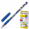 Ручка гелевая BRAUBERG Geller, резиновый упор, 0/35/0.5мм, игольчатый узел, синяя