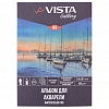 "VISTA-ARTISTA" WCCH-A4 Альбом для акварели 25% хлопок 300 г/м2 A4 21 х 29.7 см склейка с одной стороны 12 л. мелкозернистая