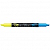 Маркер текстовыделитель PENTEL SLW8-GS Twin Checker, 1-3.5мм, двуцветный, желтый-голубой