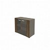 Шкаф New.Tone Nt-41, 880х460х845мм, стеклянный фасад, орех Ондо/мокко