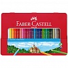 Набор цветных карандашей Faber-Castell, 36цв, корпус шестигранный, в металлической коробке