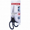 Ножницы BRAUBERG Soft Grip 190мм, асимметричные ручки с резиновыми вставками