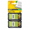 Закладки 3M Post-it Professional 680-BG2, 25.4х43.2мм, клейкие, пластик, 100л, светло-зеленые