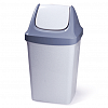 Ведро-контейнер для мусора с качающейся крышкой IDEA, 50л, пластик, серый