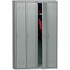 Шкаф раздевальный 4-секционный LS-41, 1830х1170х500мм, полка под головной убор, перекладина для вешалки, 52кг