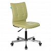 Кресло офисное БЮРОКРАТ CH-330M, крестовина металл, без подлокотников, иск.кожа зеленая (Best 79)