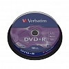 Записываемый DVD-диск в боксе DVD+R VERBATIM 4,7ГБ, 16x,  10шт/уп (43498)