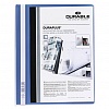 Папка скоросшиватель DURABLE 2579-06, А4+, с прозрачным верхним листом, широкая, 2 внутр. кармана, синяя