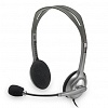 Наушники с микрофоном LOGITECH Stereo Headset H110 серебристая (981-000271)