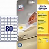 Этикетки самоклеящиеся AVERY-ZWECKFORM L4732REV-25, 35.6х16.9мм, 80шт на листе, удаляемые, 25+5л/уп