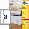 Этикетки самоклеящиеся AVERY-ZWECKFORM L7160-100, 63.5х38.1, 21шт на листе А4, 100л/уп