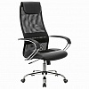 Кресло руководителя BRABIX Premium Stalker EX-608 CH, хром, ткань-сетка/кожзам, черное, BRABIX-NOV