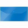 Папка-конверт на кнопке OfficeSpace С6,  135х250мм, 0.15мм, полупрозрачная, синяя