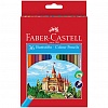 Карандаши цветные Faber-Castell ?Замок?, 36цв., шестигр., заточ.+точилка, картон, европодвес