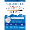 Альбом для акварели А5, 10л., на склейке Clairefontaine "Cardinal",300г/м2,торшон,холод.пресс.,хлопок