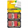 Закладки 3M Post-it Professional 680-RD2, 25.4х43.2мм, клейкие, пластик, 2х50л, красные