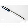 Шариковая ручка Verdie, корпус и клип-хромированный металл, колпачок синяя эмаль под мрамор, футляр бархат
