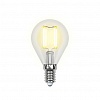 Лампа светодиодная UNIEL Sky,  6Вт, цоколь E14, шар G45, прозрачная, белый свет 4000K, 30000ч