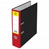 Папка-регистратор DOLCE COSTO  картон,  А4,  75мм, черный мрамор, корешок красный, без металлического уголка