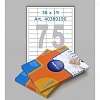 Этикетки самоклеящиеся MULTI, 38х19мм, 75шт на листе А4, 100л/пач