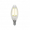 Лампа светодиодная UNIEL Sky,  6Вт, цоколь E14, свеча, прозрачная, теплый свет 3000K, 30000ч