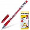 Ручка гелевая BRAUBERG Geller, резиновый упор, 0.5мм, красная