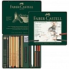 Набор художественных изделий Faber-Castell Pitt Monochrome, 21 предмет, в металлической коробке