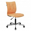 Кресло офисное БЮРОКРАТ CH-330M, крестовина металл, без подлокотников, ткань оранжевая (VELV72)