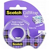 Лента клейкая канцелярская 3M Scotch Satin, 19мм х 7.5м, полуматовая, для упаковки подарков, на диспенсере