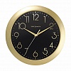 Часы настенные TROYKA 11171180, круглые, ход плавный,  29х29х3.5см, золотистая рамка
