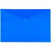 Папка-конверт на кнопке Lamark  А4, пластик, 0.18мм, прозрачный, однотонный, синий