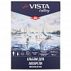 "VISTA-ARTISTA" WCTC-A4 Альбом для акварели 100% хлопок 300 г/м2 A4 21 х 29.7 см склейка с одной стороны 12 л. среднезернистая