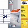 Этикетки самоклеящиеся AVERY-ZWECKFORM 3422, 70х35мм, 24шт на листе А4, 100л/уп