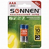 Батарейка SONNEN AAA/LR03/1.5V, супералкалиновая, 2шт/уп