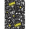 Тетрадь А5   48л, Lamark, обложка ламинированный Soft Touch картон, гребень, клетка, Monster Game