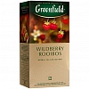 Чай травяной GREENFIELD Wildberry Rooibos (ройбош, гибискус, ароматизатор "клюква", кусочки ягод земляники, кусочки ягод клюквы), 25х2г