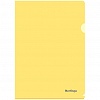 Папка-уголок  А4, пластик, 0.18мм, прозрачная желтая, Berlingo