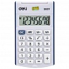 Калькулятор карманный  8 разр. Deli 39217, 105х63х15мм, синий